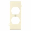 Leviton Duplex Center Sectional 1-Gang Plastic Outlet Wall Plate, Ivory 924-0PSC8-00I